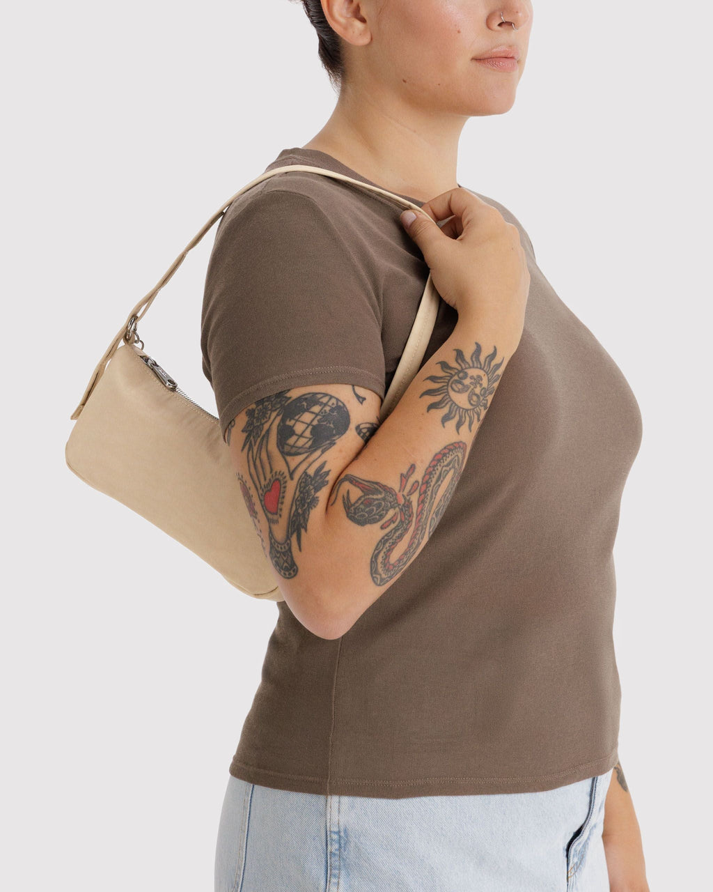 Nylon Pochette - Custard